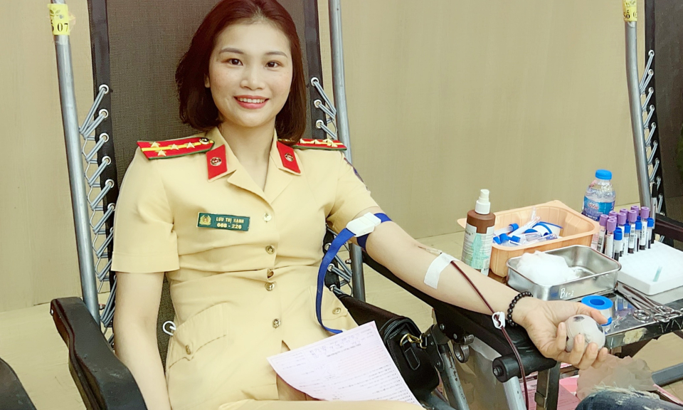 Nữ CSGT 22 lần tham gia hiến máu cứu người