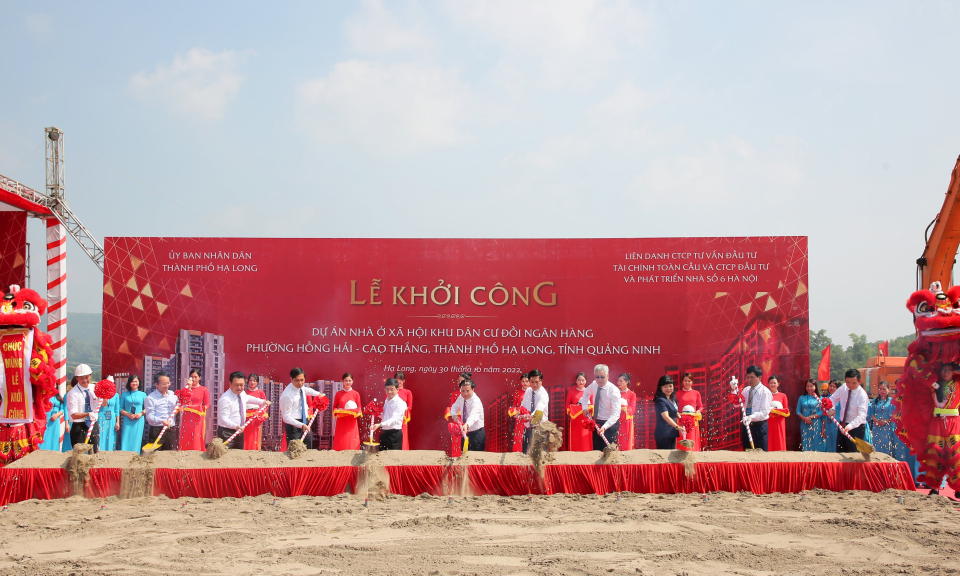 Khởi công Dự án nhà ở xã hội Khu dân cư đồi Ngân hàng (TP Hạ Long)