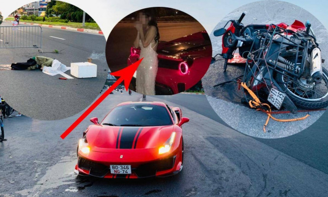 Siêu xe Ferrari 488 va chạm xe máy: CSGT bác bỏ thông tin cô gái cầm lái