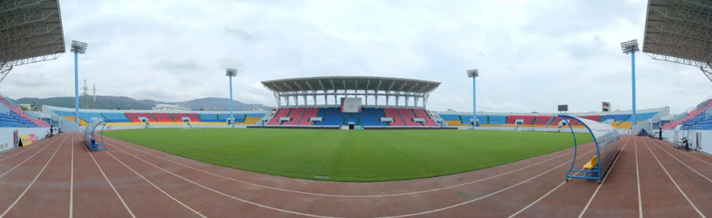 Sân vận động Cẩm Phả, nơi sẽ diễn ra các trận đấu môn Bóng đá nam trong khuôn khổ Đại hội Thể thao toàn quốc lần thứ IX, năm 2022.