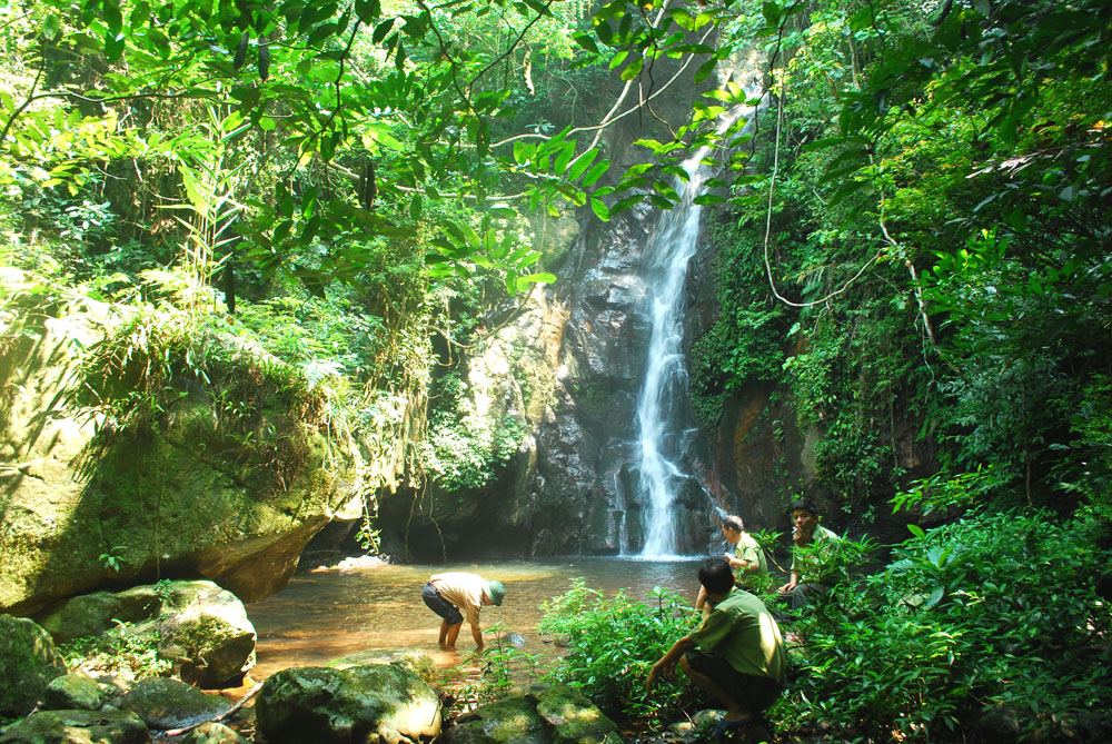Khe Ria waterfall is seen as an attractive place for adventurous tourists. 