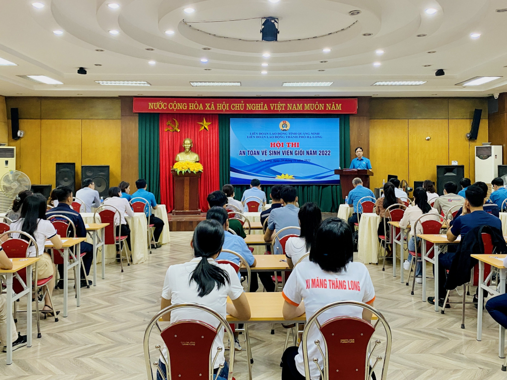 Quang cảnh hội thi ATVSV giỏi Hạ Long năm 2022.