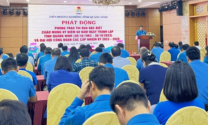 Phát động phong trào thi đua đặc biệt chào mừng 60 năm thành lập tỉnh và Đại hội công đoàn các cấp