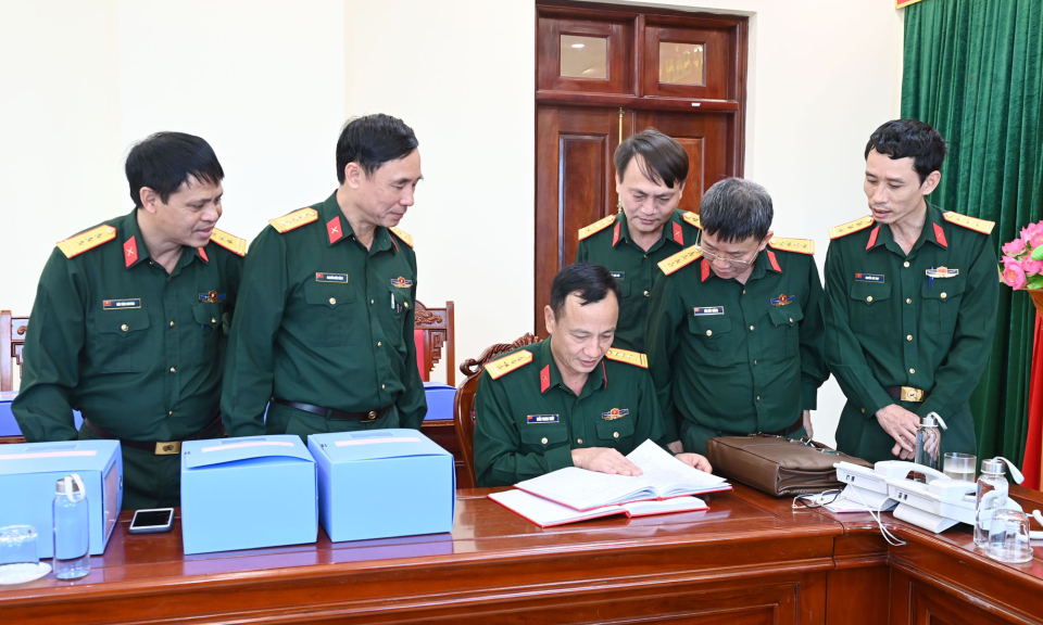 Kiểm tra hoạt động công tác Đảng, công tác chính trị tại Bộ CHQS tỉnh Quảng Ninh
