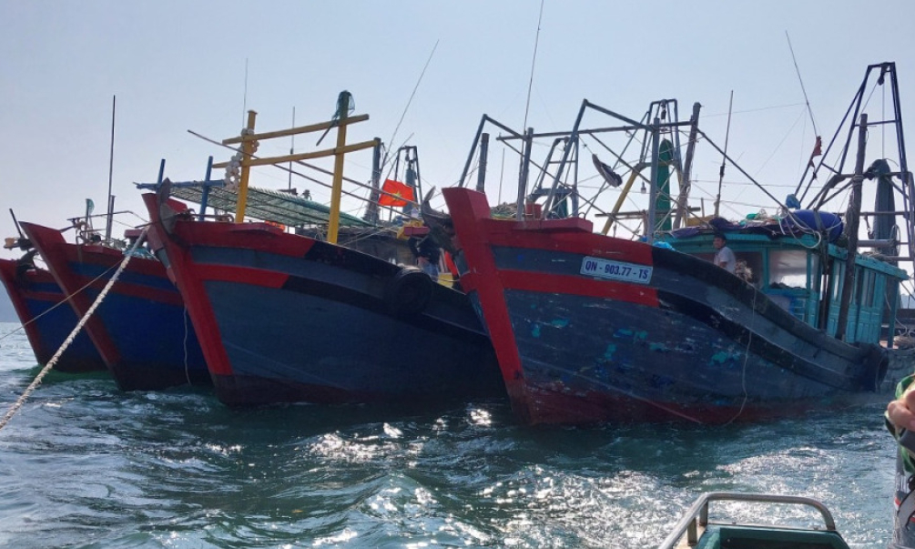 Đồn BPCK cảng Vạn Gia: Phát hiện, xử lý 8 phương tiện tàu cá sử dụng ngư cụ cấm để khai thác hải sản