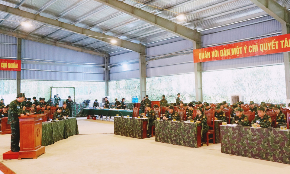 Hợp luyện diễn tập khu vực phòng thủ tỉnh Quảng Ninh năm 2022