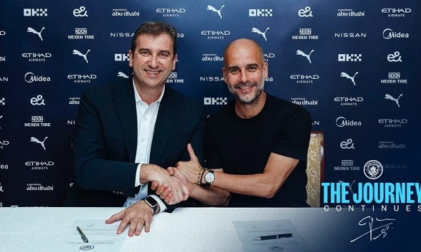 Pep Guardiola gia hạn với Man City
