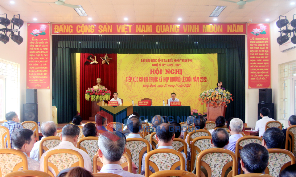 Phó Bí thư Tỉnh ủy Trịnh Thị Minh Thanh tiếp xúc cử tri TP Uông Bí, tháng 11-2022