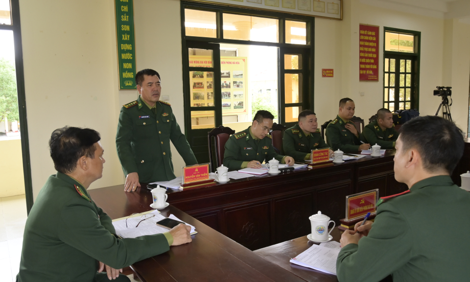 Chỉ huy trưởng Bộ Chỉ huy BĐBP tỉnh dự, chỉ đạo hội nghị đánh giá, xếp loại tổ chức Đảng, đảng viên
