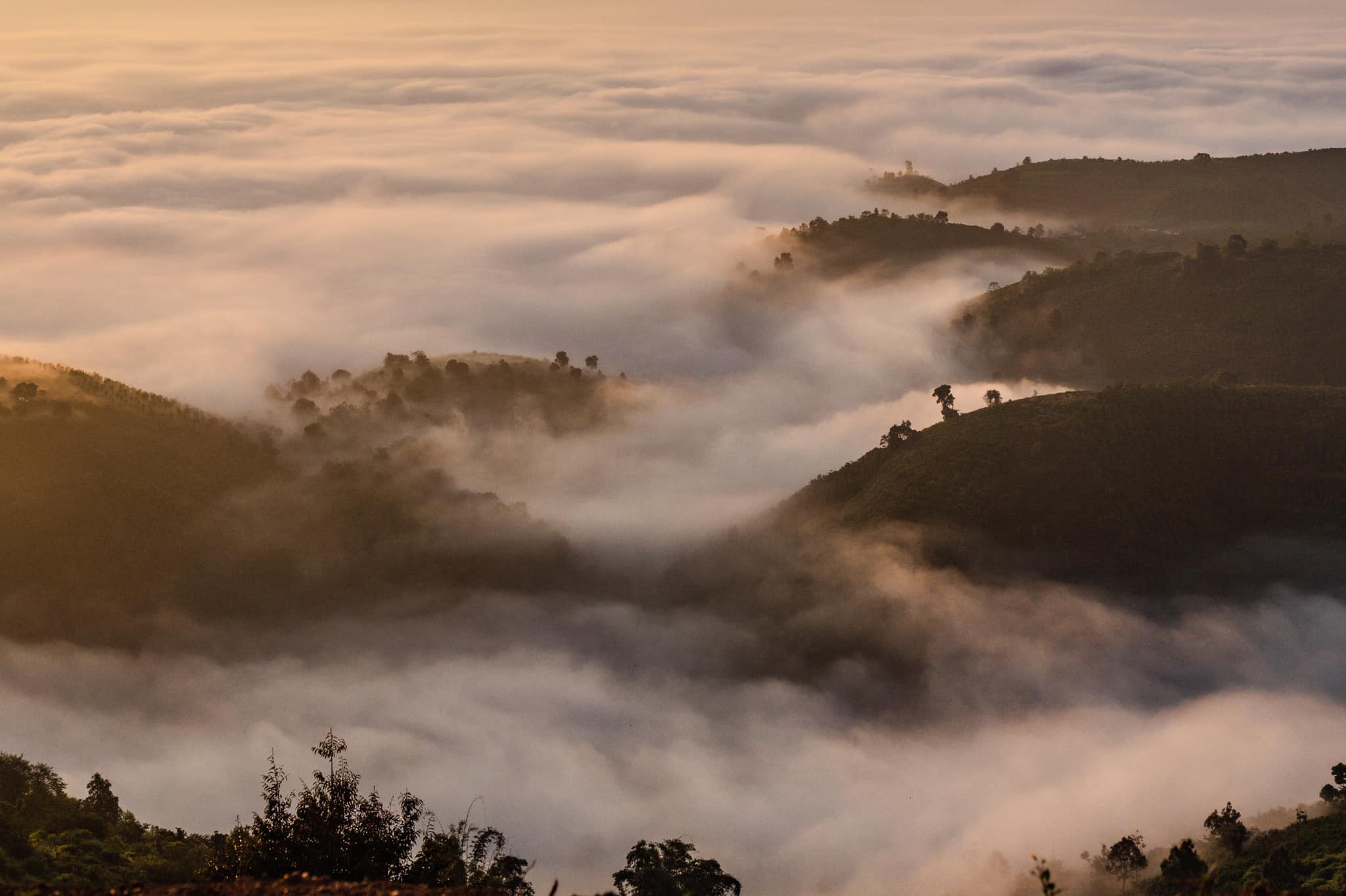 The lure of clouds in mountain pass near Da Lat