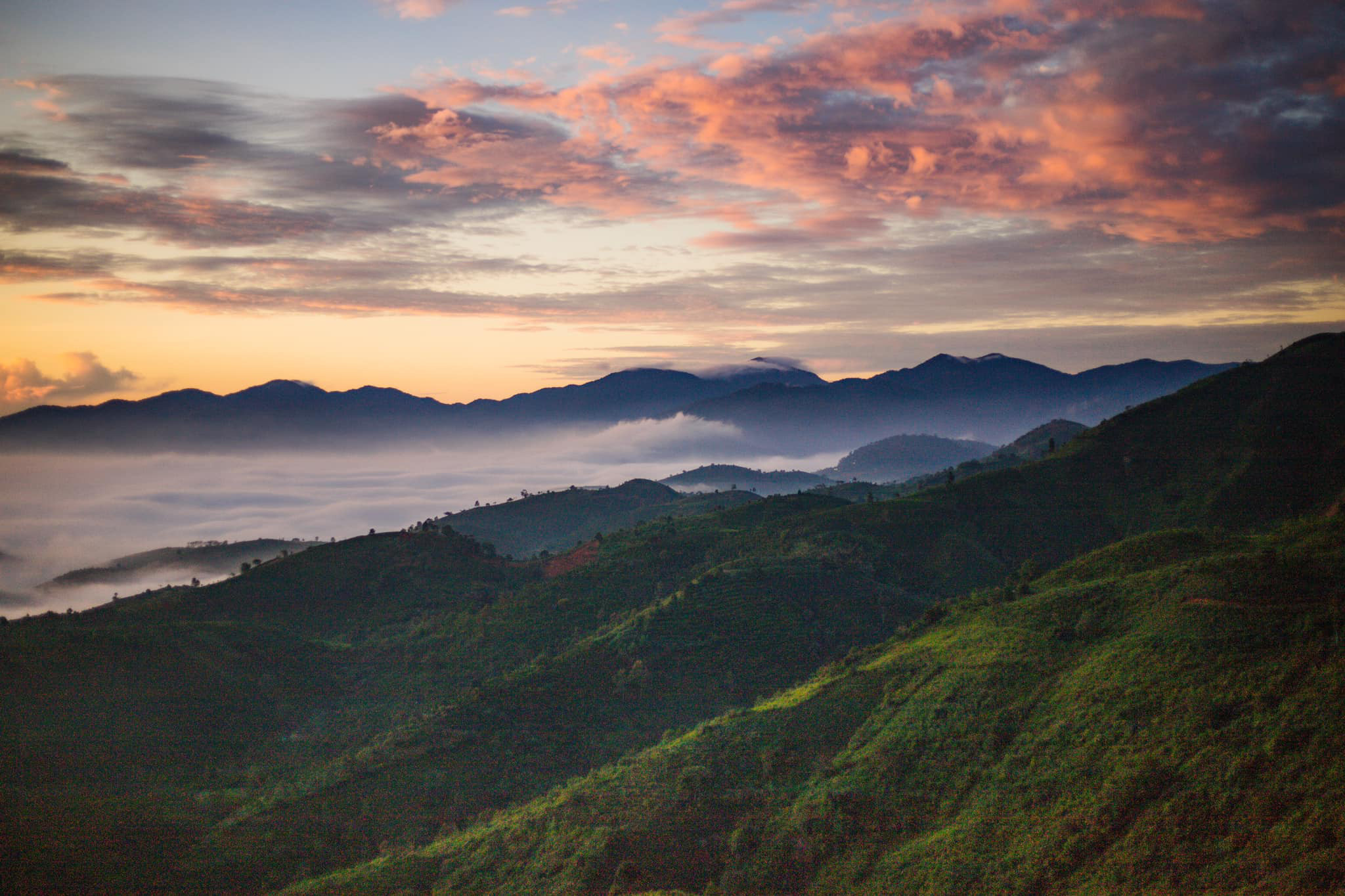 The lure of clouds in mountain pass near Da Lat