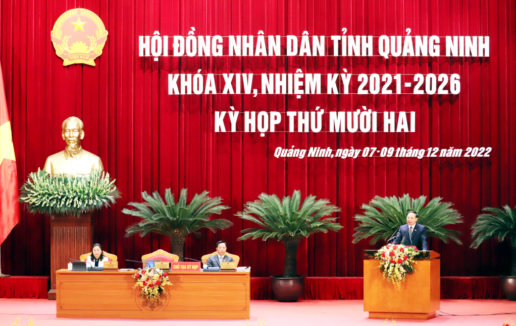 Đồng chí Nguyễn Xuân Ký, Ủy viên Trung ương Đảng, Bí thư Tỉnh ủy, Chủ tịch HĐND tỉnh, phát biểu khai mạc Kỳ họp.