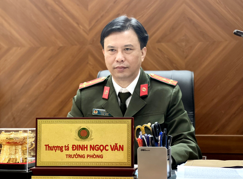 Thượng tá Đinh Ngọc Văn, Trưởng phòng An ninh mạng và phòng chống tội phạm sử dụng công nghệ cao (Công an tỉnh).