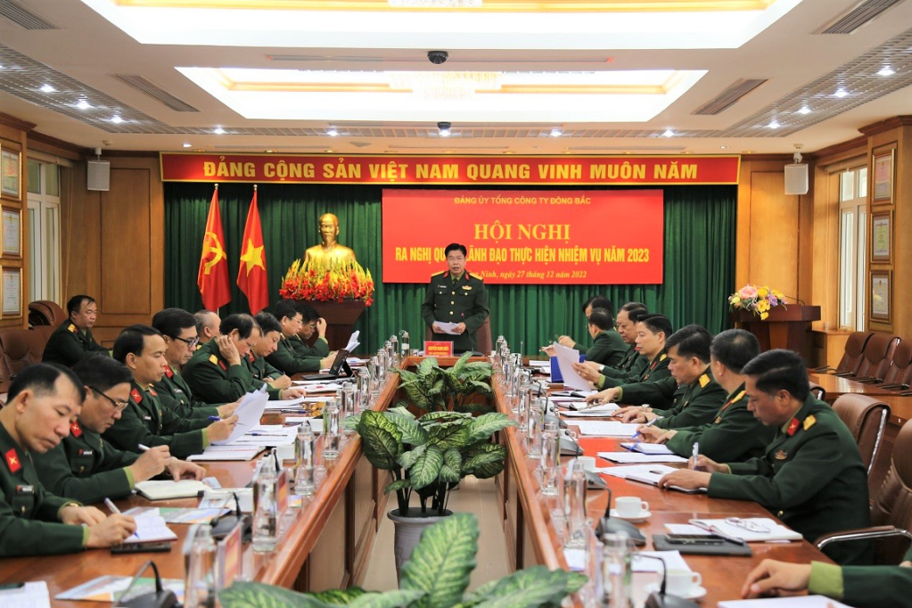Đồng chí Nguyễn Danh Hiếu, Bí thư Đảng ủy, Quyển Chủ tịch Tổng công ty chủ trì Hội nghị.