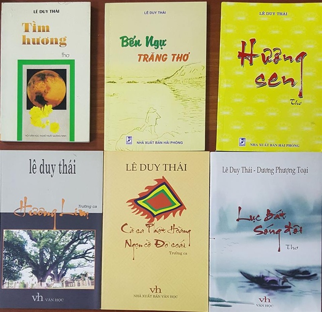 Một số tác phẩm của ông Lê Duy Thái.