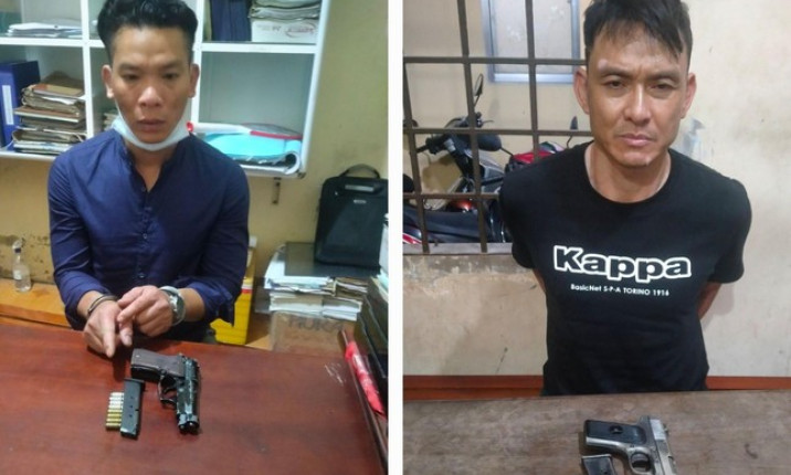 Bắt 2 đối tượng mang súng từ TPHCM xuống Kiên Giang đòi nợ