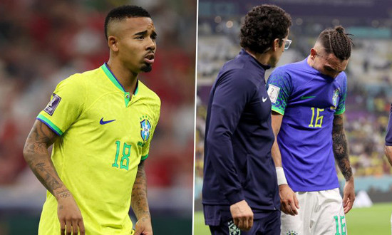 Brazil mất 'bộ đôi' Gabriel Jesus và Alex Telles hết World Cup 2022 vì chấn thương