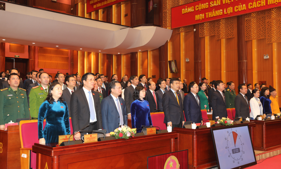 Khai mạc kỳ họp thứ 12 HĐND tỉnh khóa XIV