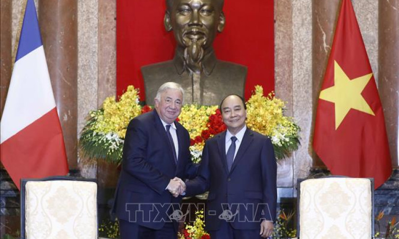 Chủ tịch nước Nguyễn Xuân Phúc tiếp Chủ tịch Thượng viện Pháp