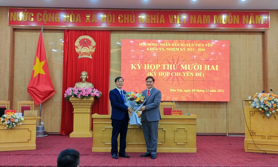 Tiên Yên: Kiện toàn các chức danh Chủ tịch HĐND và Chủ tịch UBND huyện, nhiệm kỳ 2021 – 2026