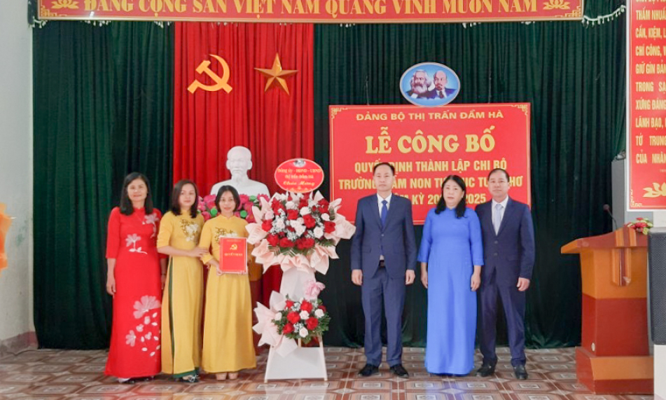 Đầm Hà: Trường mầm non tư thục đầu tiên thành lập chi bộ Đảng