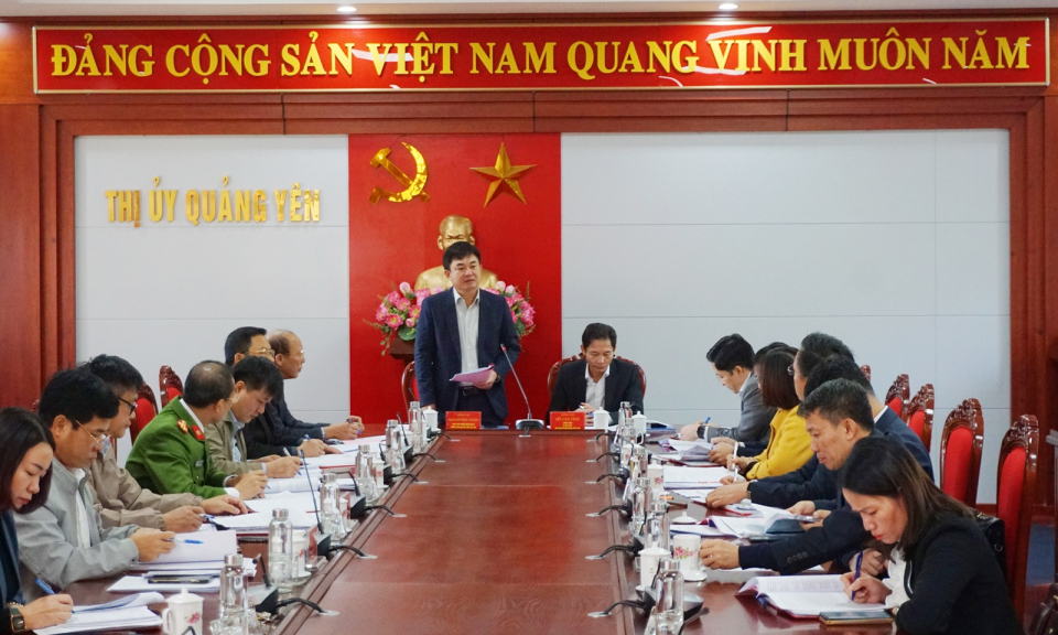 Thị uỷ Quảng Yên: Hội nghị kiểm điểm tập thể, cá nhân các đồng chí Ủy viên Ban Thường vụ 
