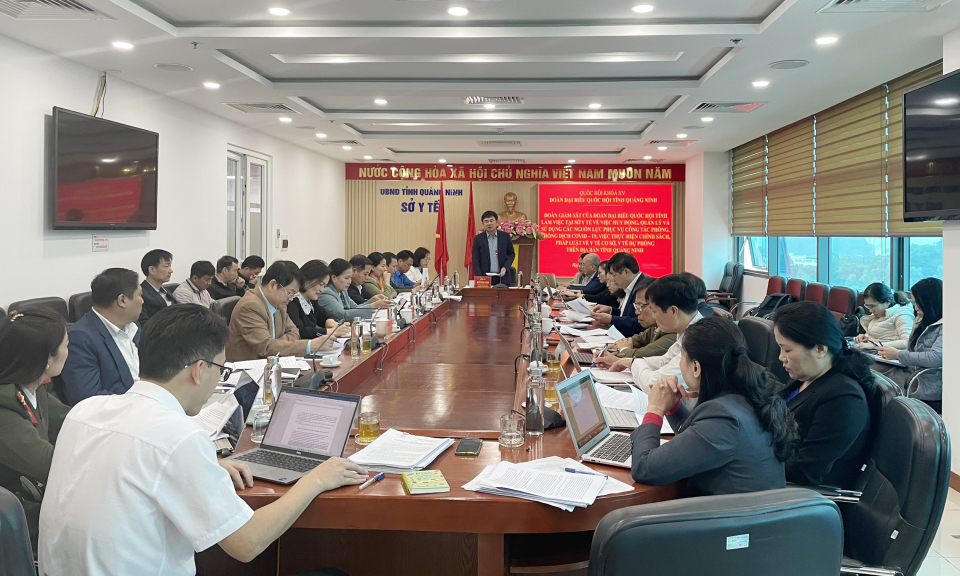 Đoàn ĐBQH tỉnh giám sát tại Sở Y tế