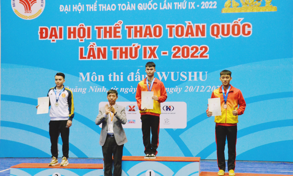 Đoàn Wushu Quảng Ninh giành huy chương vàng ngày đầu ra quân  