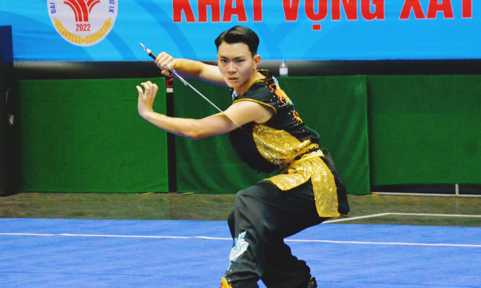 Đoàn Wushu Hà Nội gặt hái huy chương Vàng ở nội dung thế mạnh