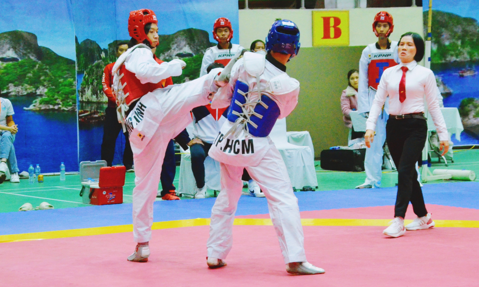 Kết thúc thi đấu môn Taekwondo, Đoàn TP Hồ Chí Minh ở vị trí dẫn đầu