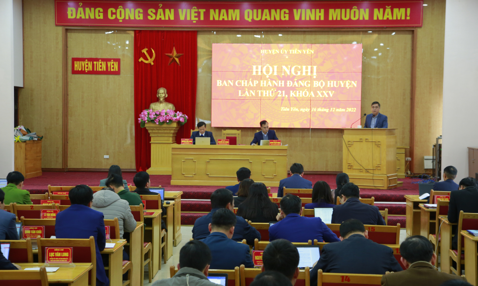 Hội nghị Ban Chấp hành Đảng bộ huyện Tiên Yên lần thứ 21