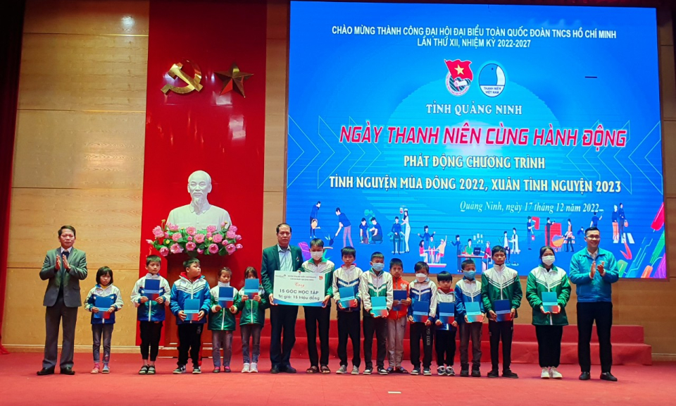 Tỉnh đoàn Quảng Ninh phát động Chiến dịch tình nguyện mùa đông 2022, xuân tình nguyện năm 2023