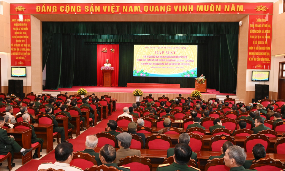 Bộ CHQS tỉnh Quảng Ninh: Gặp mặt cán bộ quân đội nghỉ hưu, nghỉ công tác trên địa bàn tỉnh