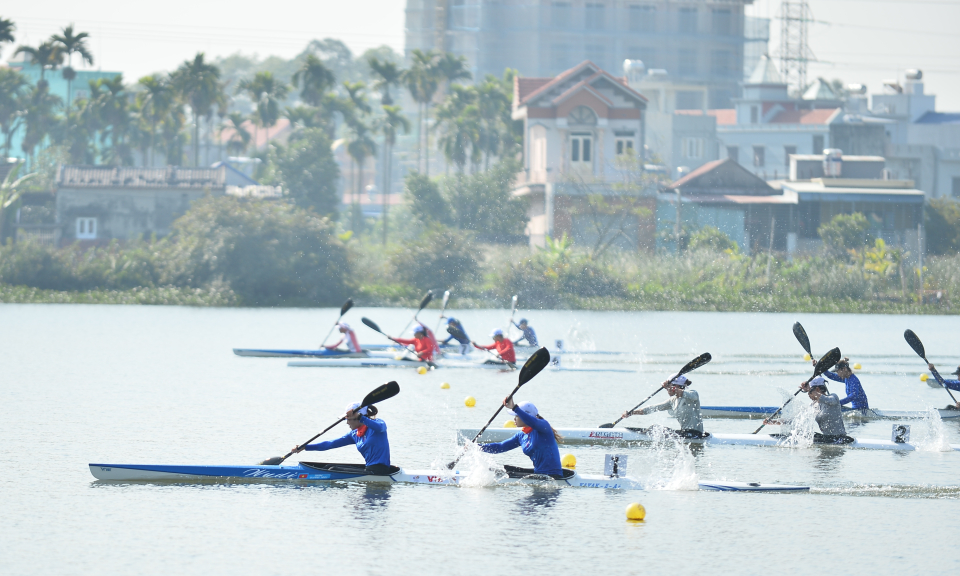 Môn đua thuyền Canoeing: Quảng Ninh có 5 huy chương Vàng, hoàn thành vượt chỉ tiêu tại Đại hội