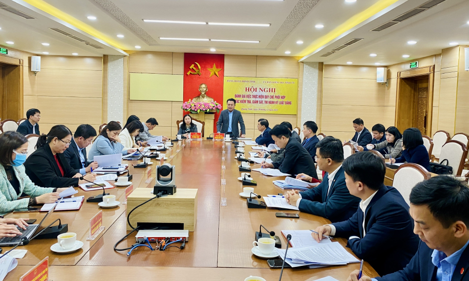 Hội nghị đánh giá việc thực hiện quy chế phối hợp công tác kiểm tra, giám sát thi hành kỷ luật Đảng