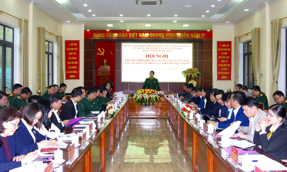 Tổng kết phối hợp chỉ đạo công tác Tuyên giáo, Dân vận trong LLVT địa phương năm 2022