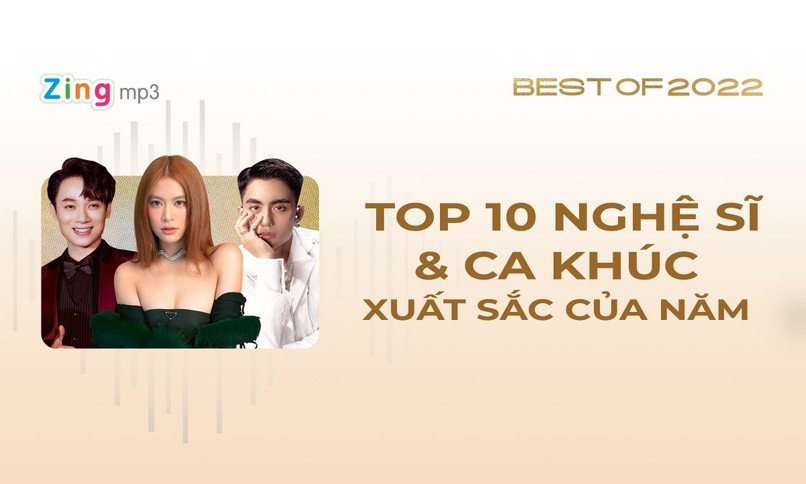 Zing MP3 công bố 10 nghệ sĩ và ca khúc xuất sắc của Vpop năm 2022