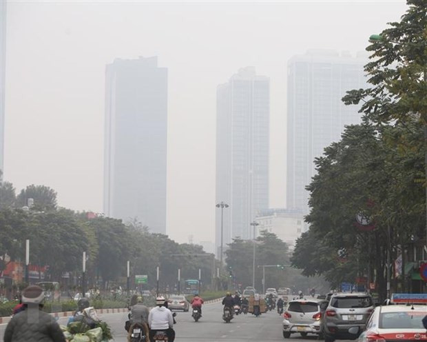 Cac tinh Bac Bo va Thu do Ha Noi co suong mu vao sang som hinh anh 1