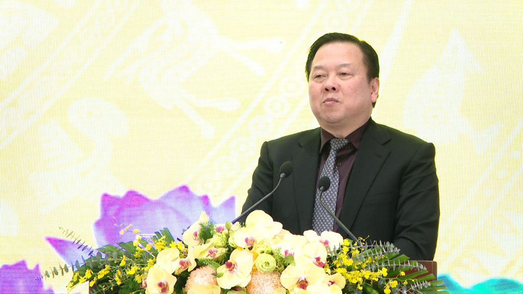 Đồng chí Nguyễn Hoàng Anh, Ủy viên BCH Trung ương Đảng, Chủ tịch Ủy ban Quản lý vốn nhà nước tại doanh nghiệp phát biểu chỉ đạo tại Hội nghị