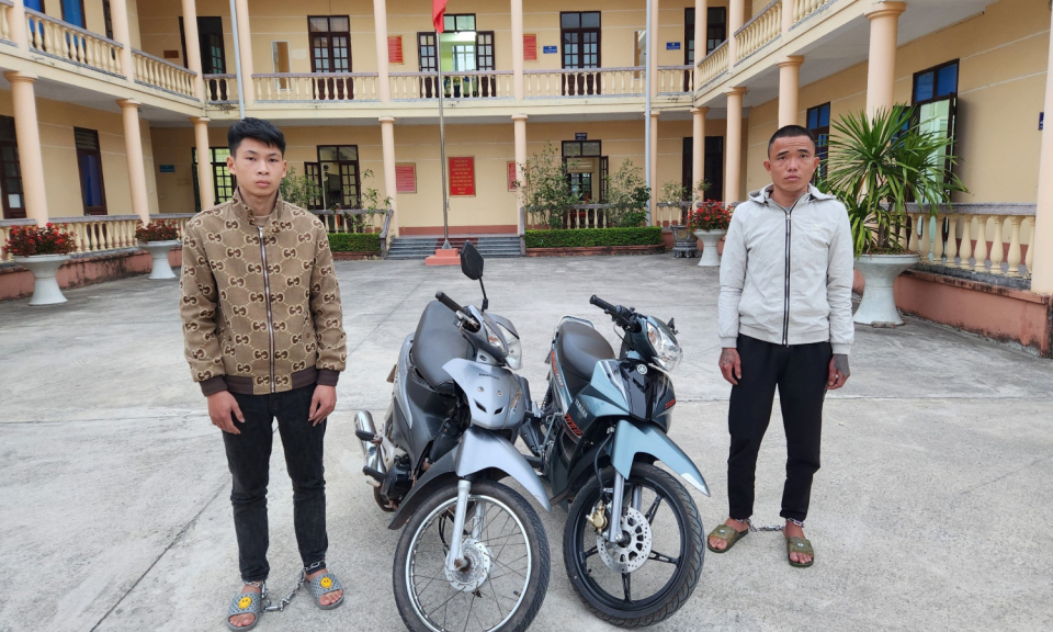 Bắt 2 đối tượng cướp xe máy tại Hải Hà sau 48 giờ gây án