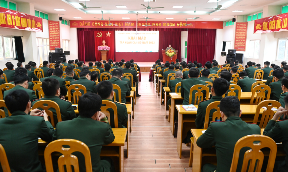 Bộ CHQS tỉnh - Bộ Chỉ huy BĐBP tỉnh Quảng Ninh khai mạc tập huấn cán bộ năm 2023