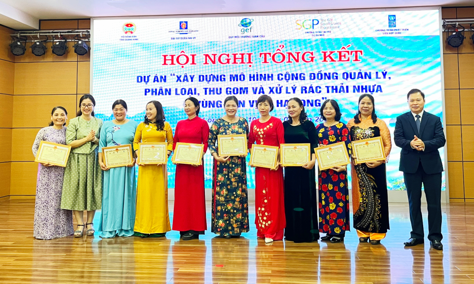 Tổng kết dự án xây dựng mô hình cộng đồng quản lý, phân loại, thu gom và xử lý rác thải nhựa vùng ven Vịnh Hạ Long