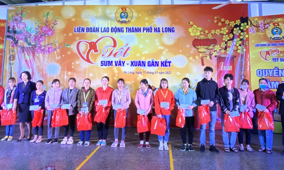 TP Hạ Long: Gần 3.600 lượt công nhân, lao động được tặng quà Tết 