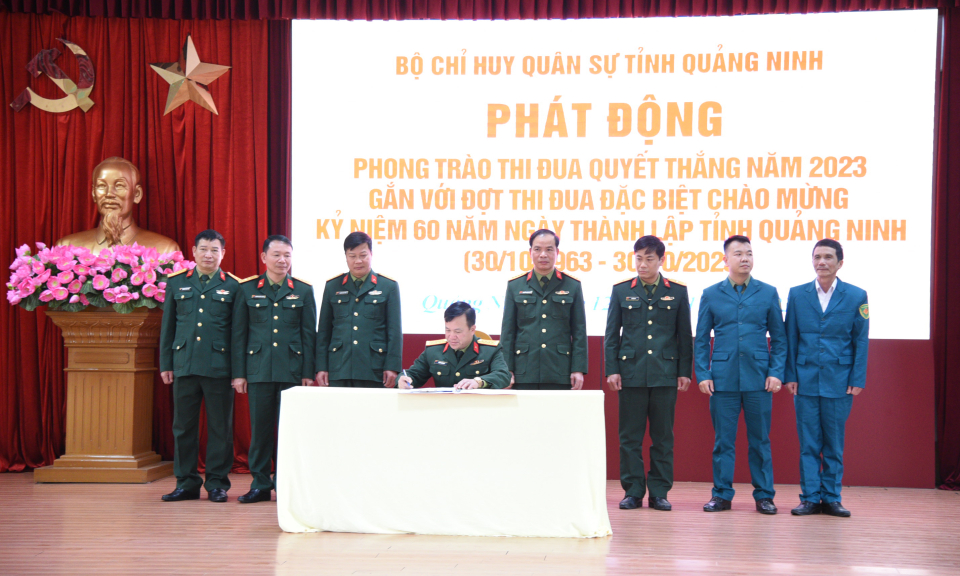 Bộ CHQS tỉnh Quảng Ninh phát động phong trào thi đua Quyết thắng năm 2023