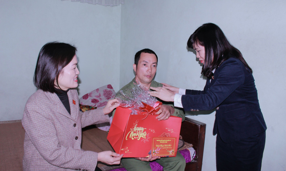 Đoàn Đại biểu Quốc hội tỉnh tặng quà Tết cho gia đình chính sách, hộ nghèo