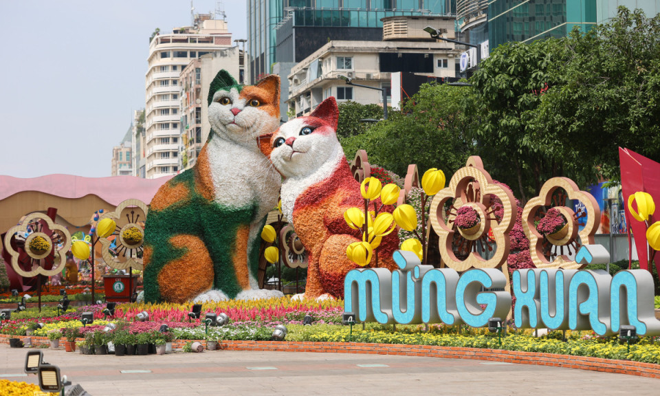 Điểm nhấn trên những đường hoa Tết khắp cả nước