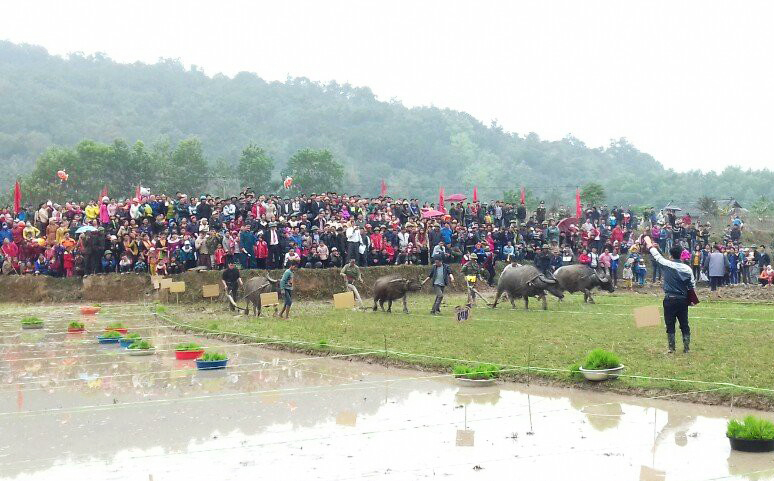 Bà con xã Lương Mông, huyện Ba Chẽ sôi nổi tổ chức ngày hội xuống đồng đầu năm.