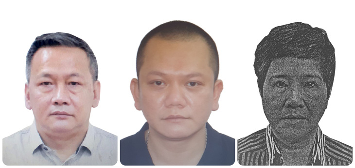 Từ trái qua, các bị can: Nguyễn Mạnh Hùng, Phạm Tùng Anh và Trần Thị Mai đang bị truy nã - Ảnh: Công an Quảng Ninh