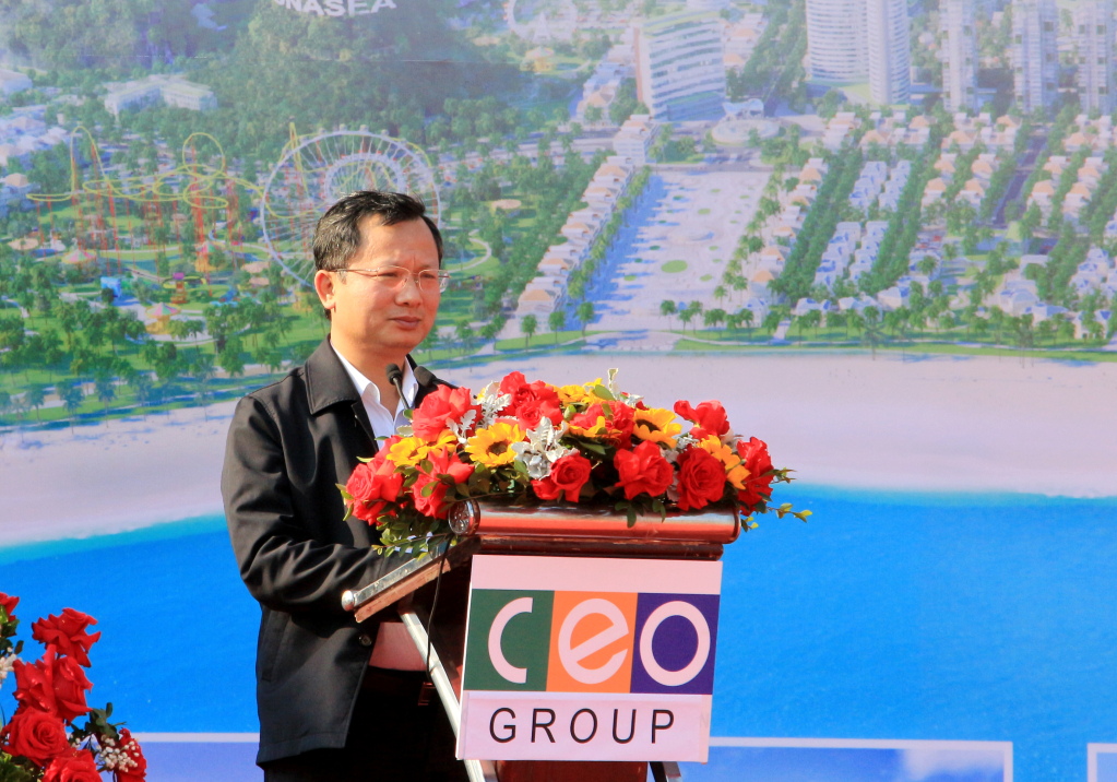 Đồng chí Cao Tường Huy, Quyền Chủ tịch UBND tỉnh, phát biểu tại lễ phát động.