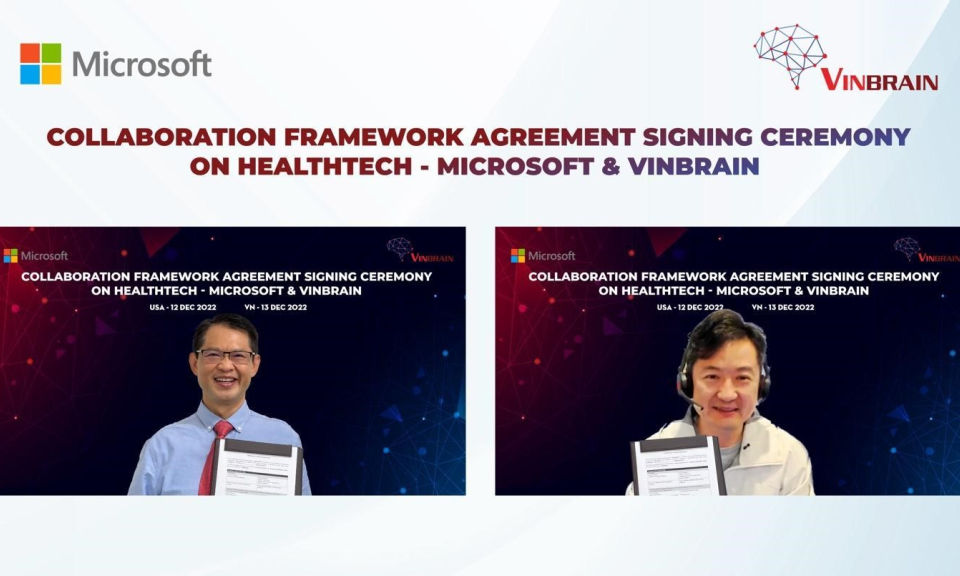 VinBrain và Microsoft Hoa Kỳ hợp tác phát triển trí tuệ nhân tạo trong y tế